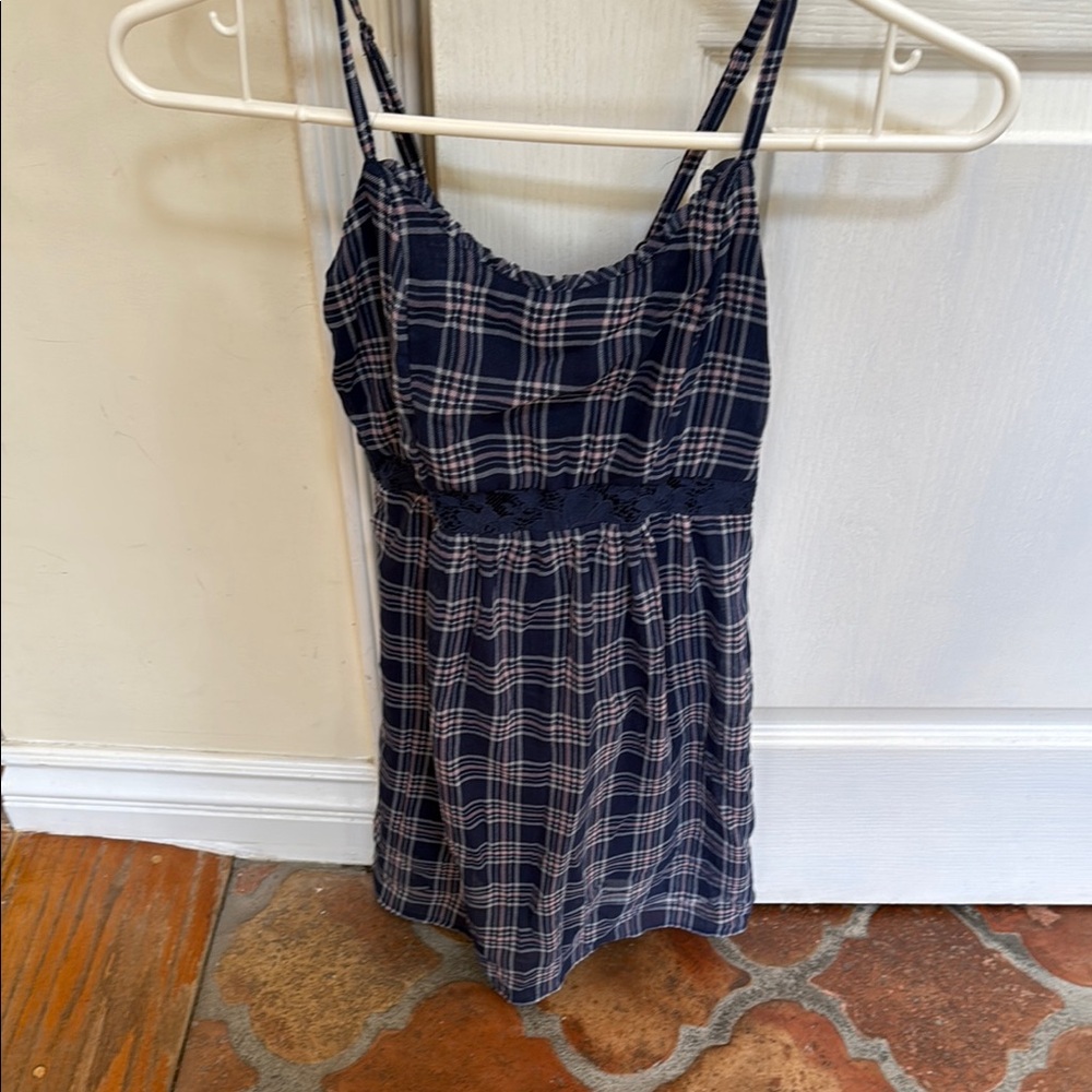 Abercrombie Kids Navy Plaid Dress
